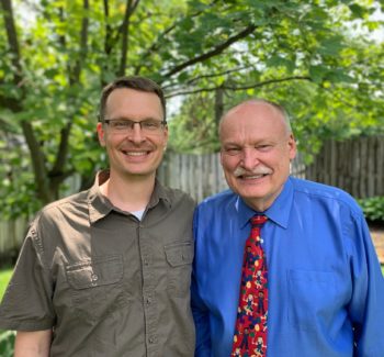 Eric with his father, Dr. Bruce Riddle